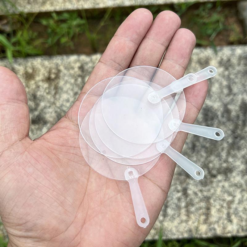 5/50Pcs 5cm Cute Mini Transparent Blank Fan Child Kids DIY Art Fan Wedding Birthday Party Favors Girlfriend Boyfriend Ideas Gift
