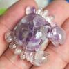 Resin Crab Figurine With Natural Crystal Material For Gift And Home Decor