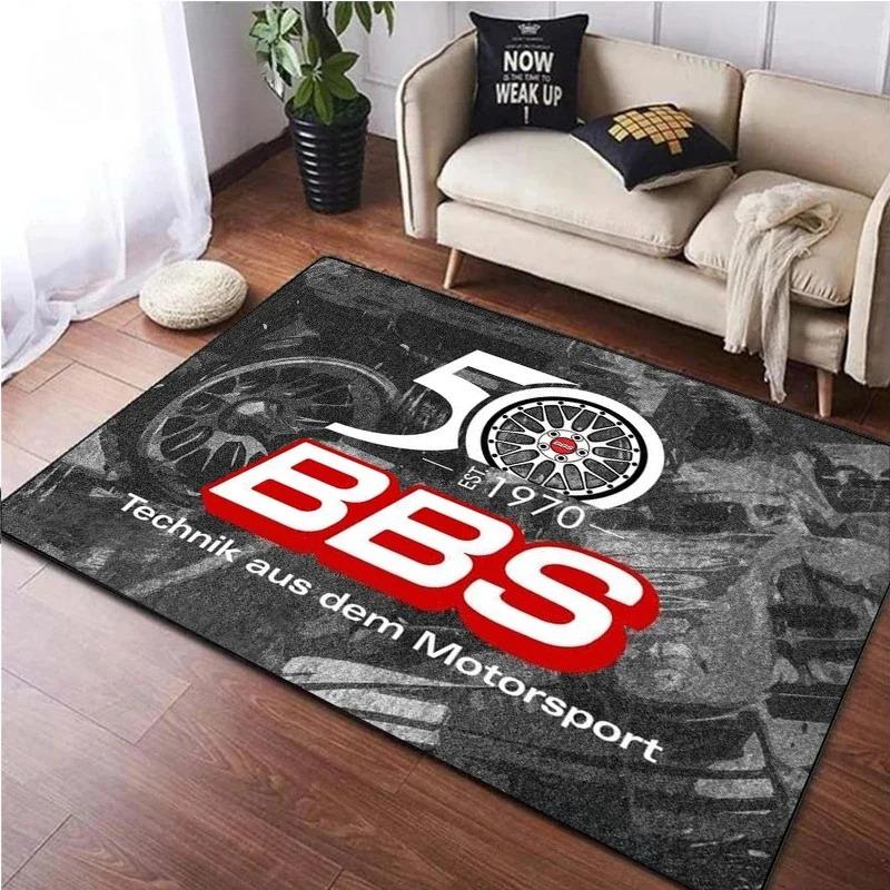 Tappeto Tappetino Motorsport - Logo Volante da Corsa Decorazione per la Casa Soggiorno Garage Tappetino Antiscivolo Decorazione Camera da Letto Tappeto
