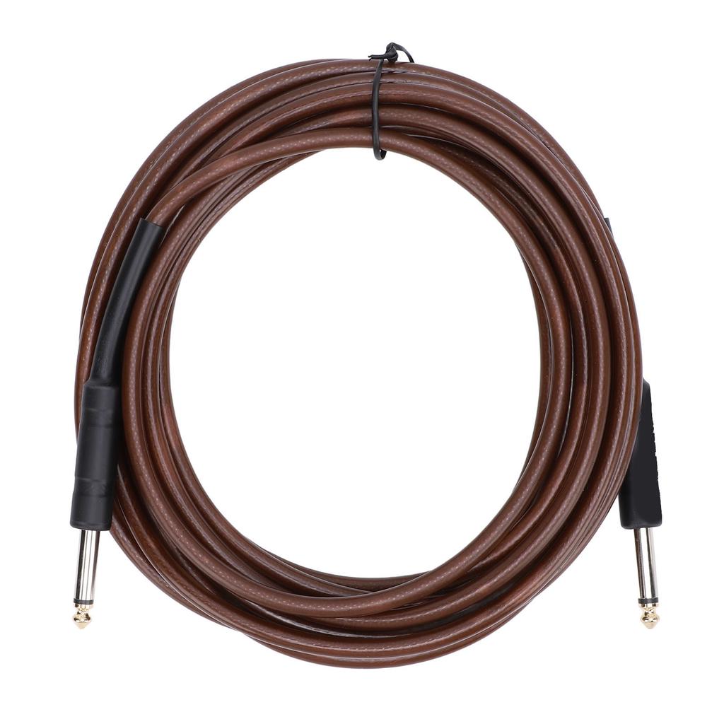 Guitar Cable 6.35mm Male To Male Noise Reduction Flexible Coaxial Instrument Cord for Bass Amplifier Keyboard