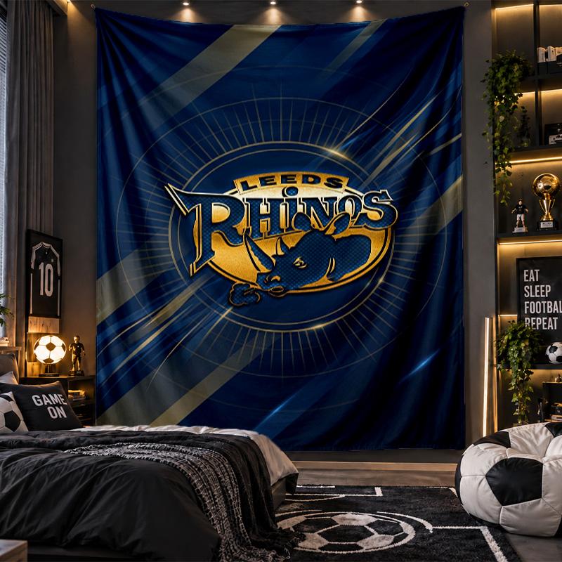 Arazzo da Appendere a Parete Stampa Leeds Rhinos Tessuto per Soggiorno Camera da Letto Decorazione Casa