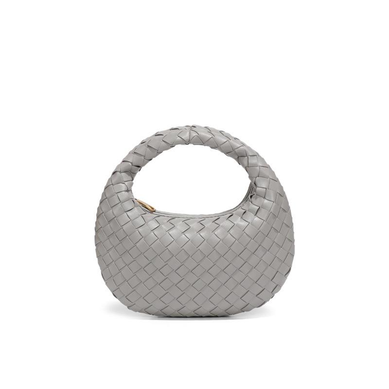 Geflochtene Damen Umhängetasche Mode Einfarbige Mini-Handtasche Hobo-Tasche Beutel Umhängetasche