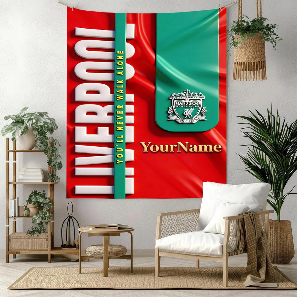 Liverpool Custom Your Name Wall Decor Tapestry Art For Pet Memorial Birthdaywedding Party Backdrop Family Gift