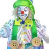 Ceramic Clown Doll Model Figure With Movable Wire Frame Body Halloween Christmas Tree Decoration for Collector