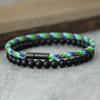 Stilvolles 2-teiliges Herren-Armband-Set, Premium ausgewählte ethnische Kordelarmbänder, Meditations-Heilungs-Handgelenk-Accessoires, Perfektes Geschenk für ihn