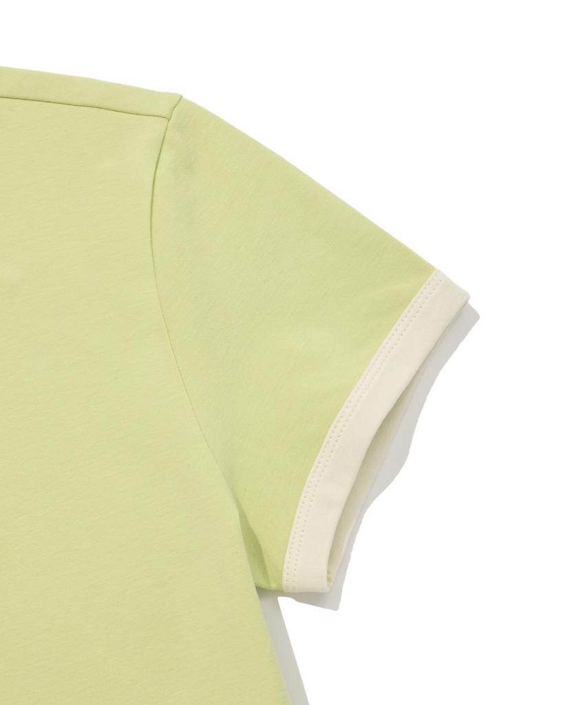 COVERNAT WOMAN Baby Ringer T-Shirt Lime