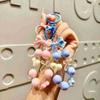 Rabbit Resin Trendy Candy Colored Bow Knot Heart Bead Keychain For Fashionable Gifts
