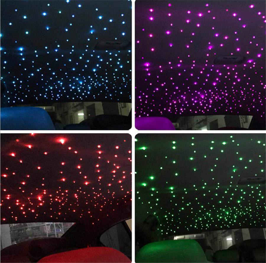 6W Car RGBW LED Ceiling Light Meteor Fiber Optic Light Kit Bluetooth APP Control