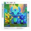 1 Set 5D Diamond Painting Kit Cute Cartoon Animals Pattern Vibrant Color Enhance Creativity Reduce Stress Mosaic Art Craft Kit