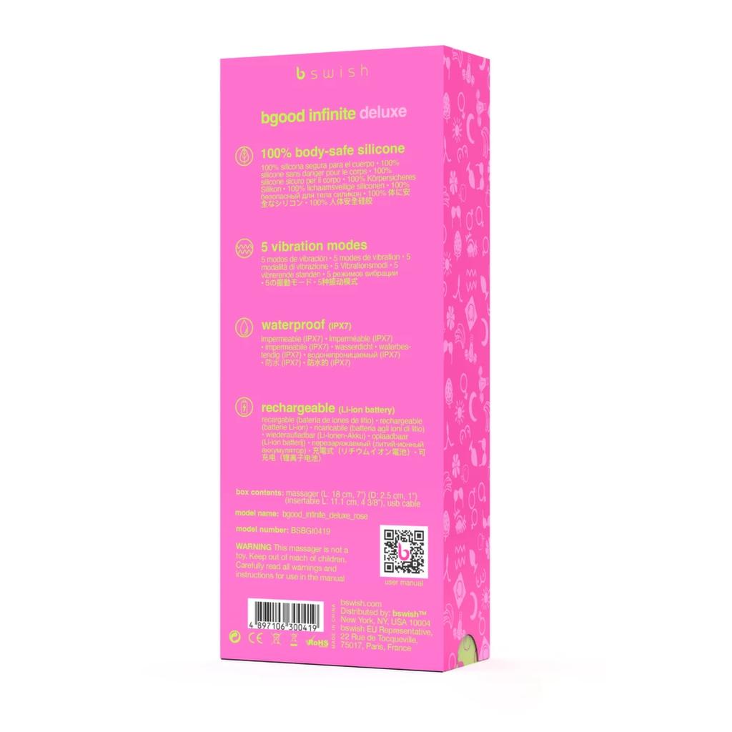 B Swish - Bgood Infinite Deluxe Pink Pleasure Stimulator
