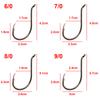 200pcs 8299 High Carbon Steel Fishing Hooks Black Offset Octopus Beak Bait Fishhook Size 1 2 6 8 2/0 3/0 4/0 5/0 6/0 7/0 8/0 9/0