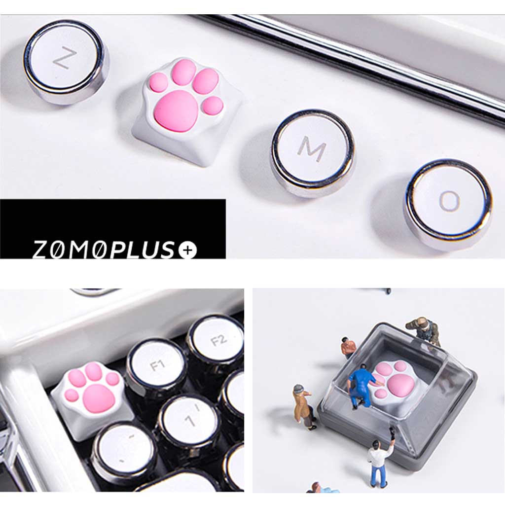 ABS & Silicone Kitty Paw Artisan Keycap Cats Paw Keyboard for Key Cover for Cherry MX Switches Keycaps