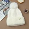 Korean Version with Versatile Gold Wire Plus Velvet Rabbit Fur Warm Hat Winter Outdoor Cold Hat Big Head Flange Hat