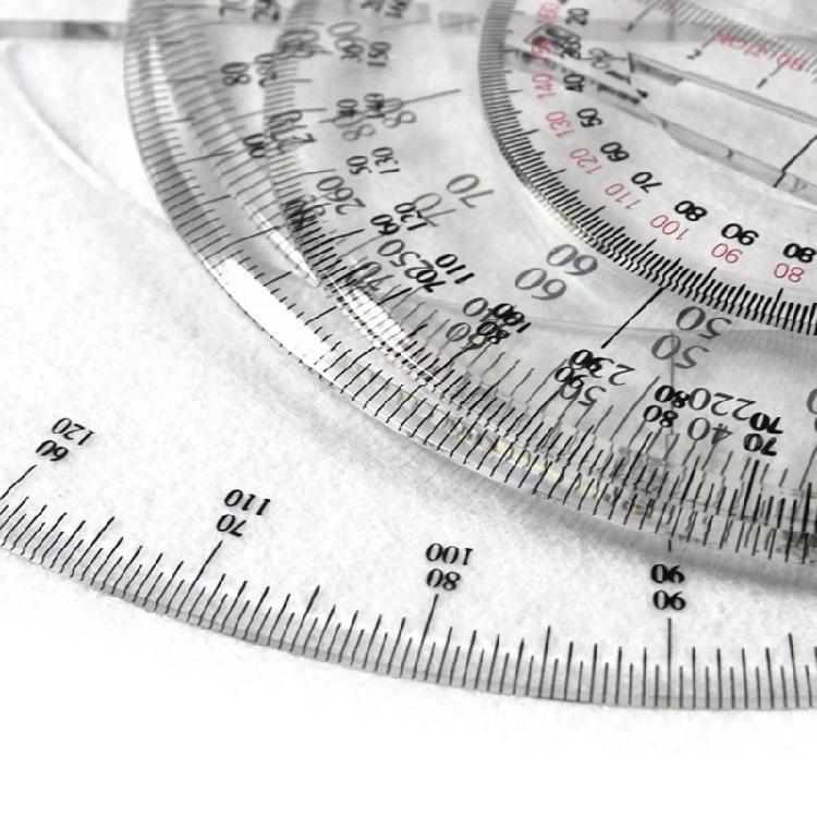 25cm Round Protractor Ruler Plastic Math Measuring Tool Full Center Angle Protractor Math Protractor