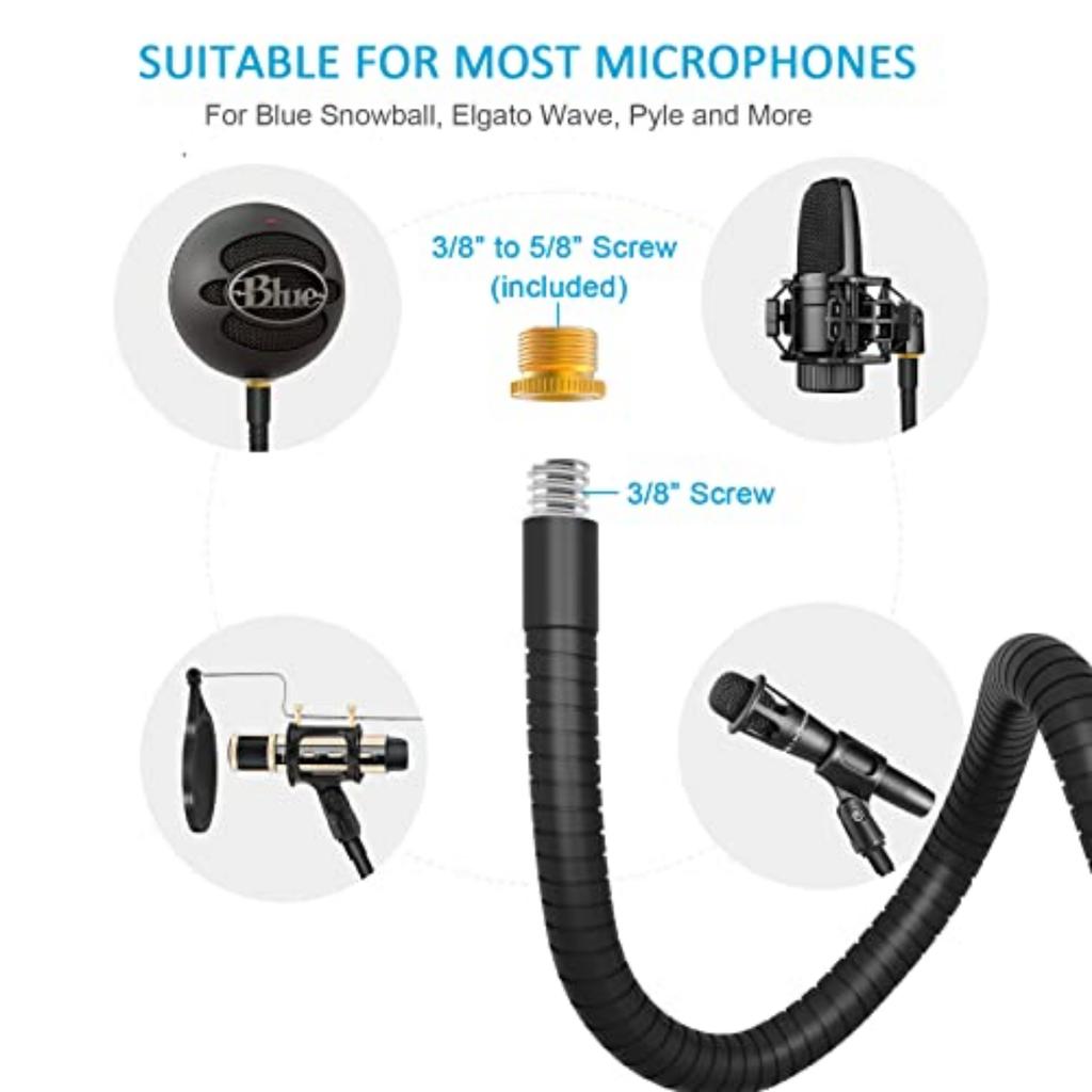 Gooseneck Hose Table Clip-on Desktop Microphone Stands Are Used For A Wide Range Of Microphone Universal Stands