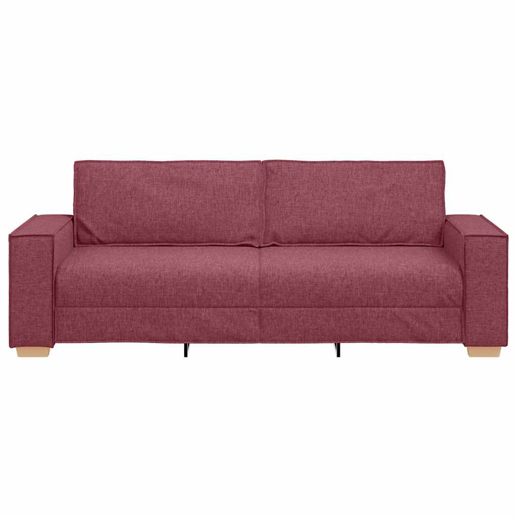 vidaXL 3-Sitzer-Sofa Weinrot 220 cm Stoff