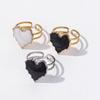 1/3pcs Stainless Steel Rings For Women Men Gold Color Large Heart-shaped Ring Female Male Party Finger Jewelry Gift 2026 Trend