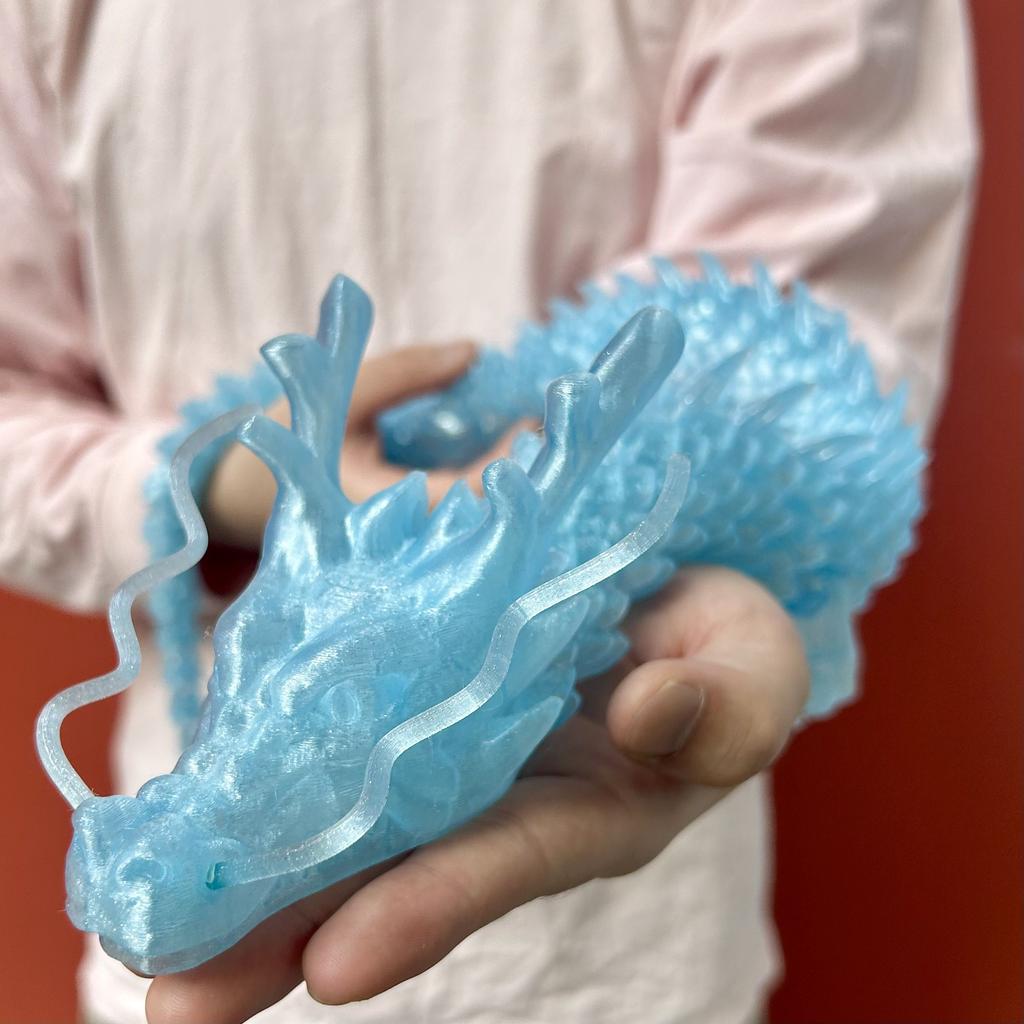 3D Printed Chinese Dragon Statue, Flexible 3D Printed Animal, Colorful Figurines Statue, 90Cm/35.43In,60Cm/23.62In,30Cm/11.81In
