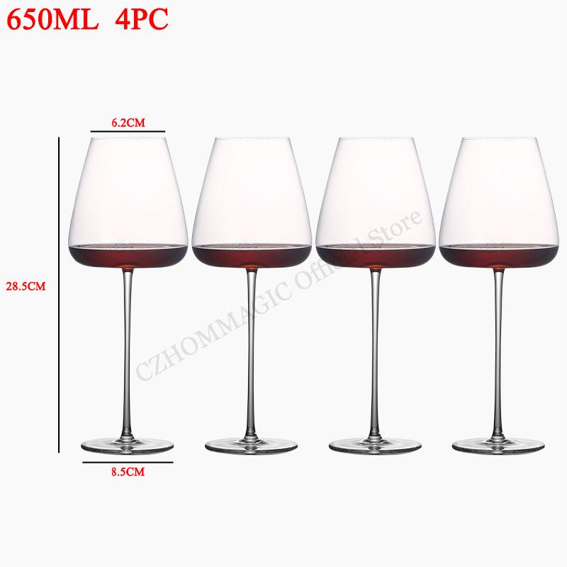 4/2/1Pcs Crystal Goblet Red Wine Glass Cup Kitchen Tool Drinkware Champagne Glasses Bordeaux Burgundy Wedding Square Party Gifts