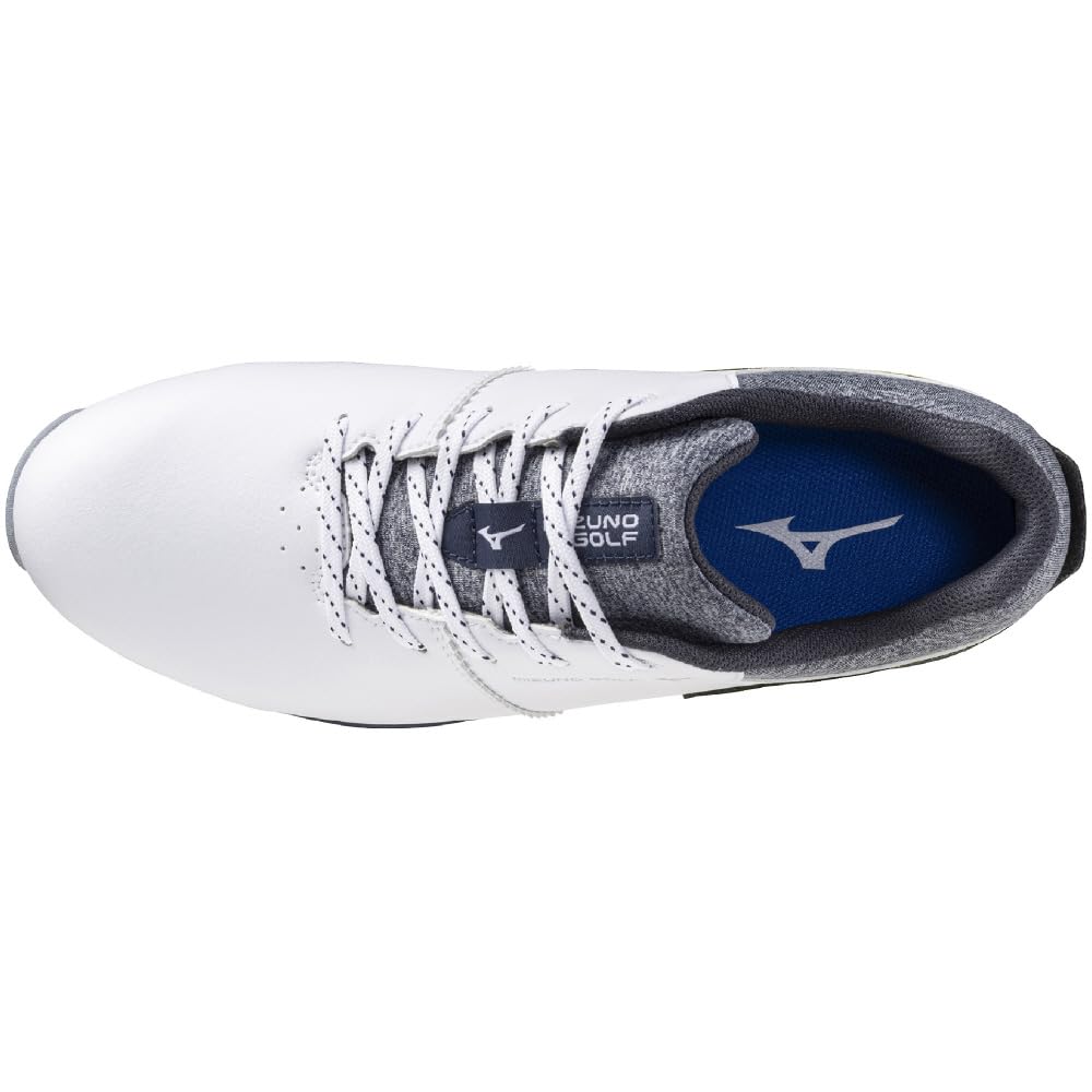 Mizuno Nexlite Energy Golf Shoes, Lightweight, Wide Grip, Waterproof, Men's, White and Navy, Size 25.5 cm, 4E