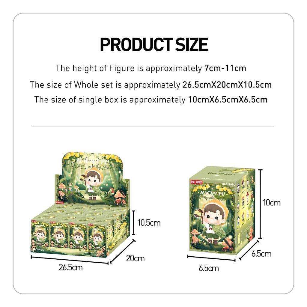 POP MART HACIPUPU Adventures In The Woods Series Pop Mart Gachapon Blind Box Figure Plastic Model Premium Toy PVC Soft Vinyl Original Character