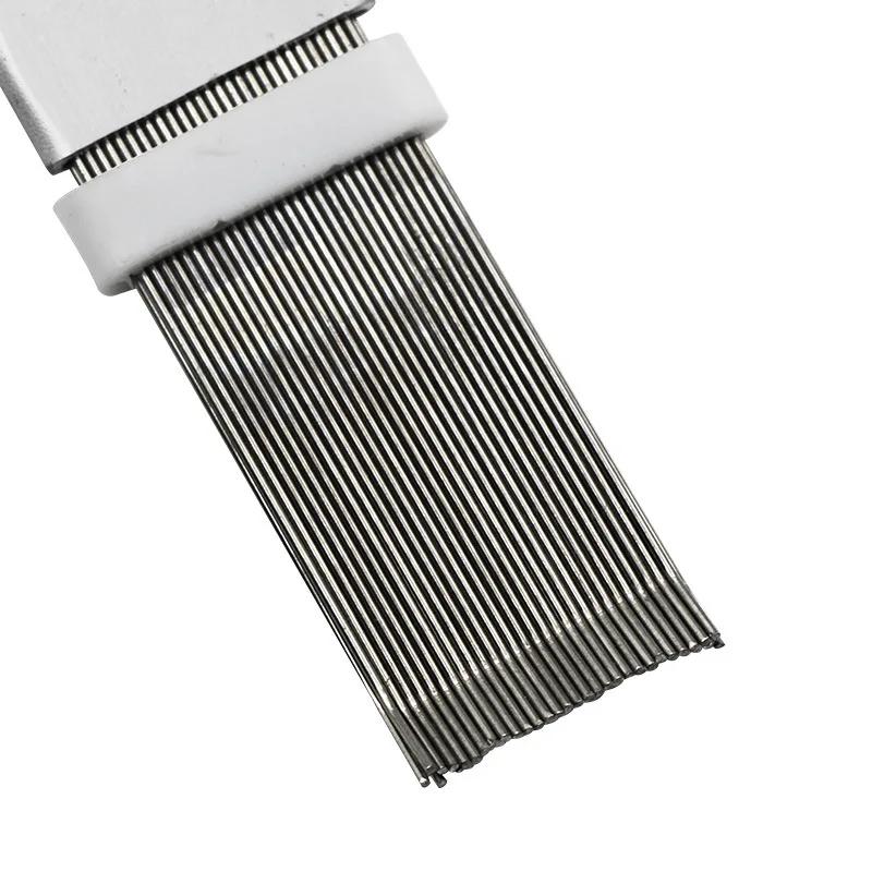 Pettine universale per riparazione alette del radiatore Pettine a spazzola per alette del condizionatore d'aria Raddrizzatore Pulitore Spazzola per pulizia alette del condensatore dell'auto Strumenti