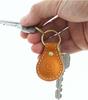 Porco Rosso Leather Keychain, Car/Motorcycle Key Ring, Small Carabiner, Compact, Teardrop Shape, Genuine Tochigi Leather, Made in Japan, Men's/Women's