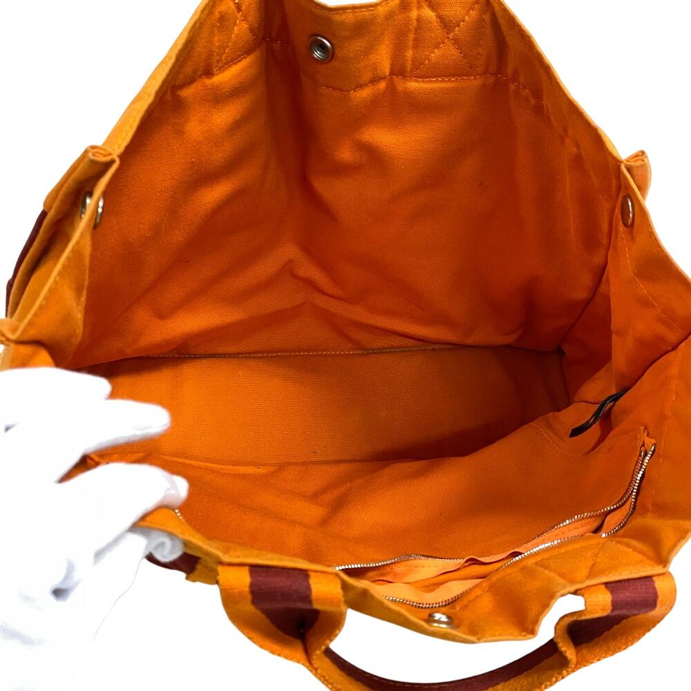 Hermes Hawaii French Festival Limited 2002 Fool Toe Canvas Fool ToeMM Tote Bag Orange Canvas Unisex Used