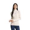Calvin Klein Autumn Winter Color Block Embroidered Letter High Neck Long Sleeve Knit Sweater Women Sweater Milk J222849YBI