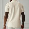 Men’s Polo Shirt Short Sleeve Business Casual Collared Knit Top with Button Placket for Summer Comfort