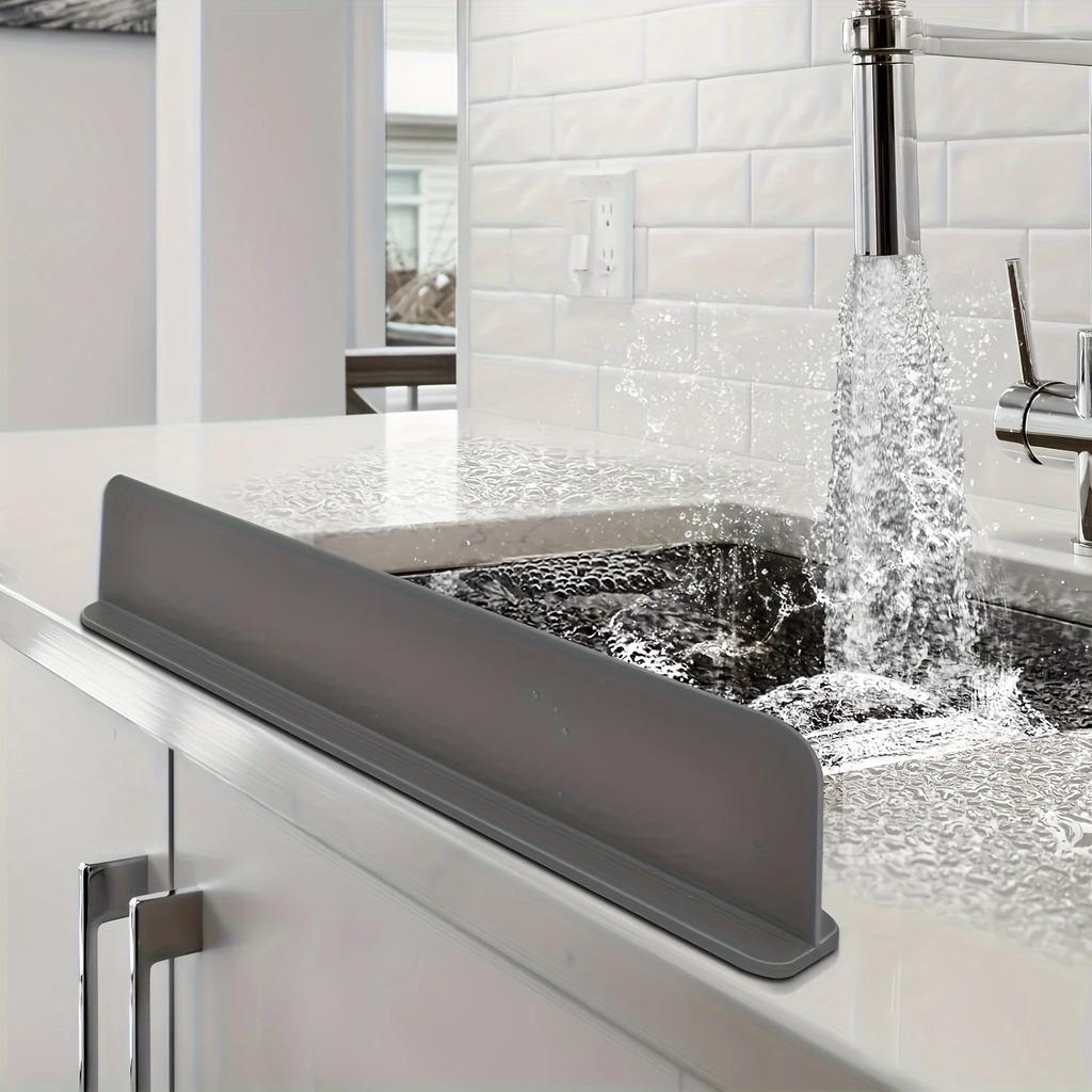 Baffle Paraspruzzi per Lavello in Silicone Protegge i Panni dall'Acqua Schizzante Baffle Paraspruzzi per Lavare i Piatti Rubinetto Bagno