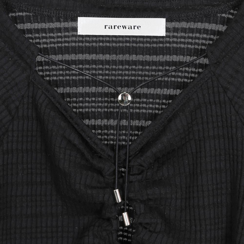 Leeoweeo Yoga Fit String Long Sleeve T-Shirt (Black)