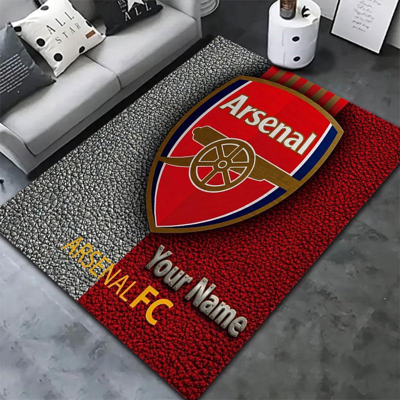 Arsenal F Custom Name Carpet Rug for Living Room Bedroom Home Sofa Decoration,Kids Play Non-slip Floor Mat