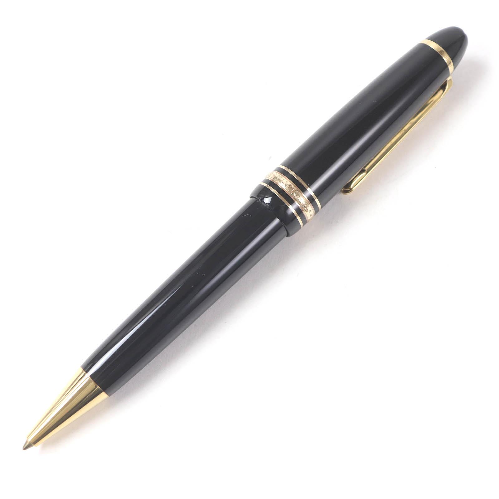 Great MONTBLANC Ballpoint pen Meisterstck Le Grand Black gold Precious resin Used