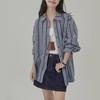 Zhanzhan Retro Sea Breeze Plaid Lace Shirt