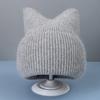 New Style Simple Dandy Winter Hat Rabbit Fur Beanie Elegant Winter Hats For Women Candy Colors Warm Knit Hats