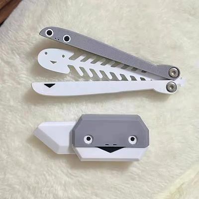 Stampa 3D Coltello a Gravità Cub Salto Piccola Tartaruga Coltello Mini Modello Ciondolo Carta a Pressione Giocattolo Decompressione Mini Coltello a Farfalla