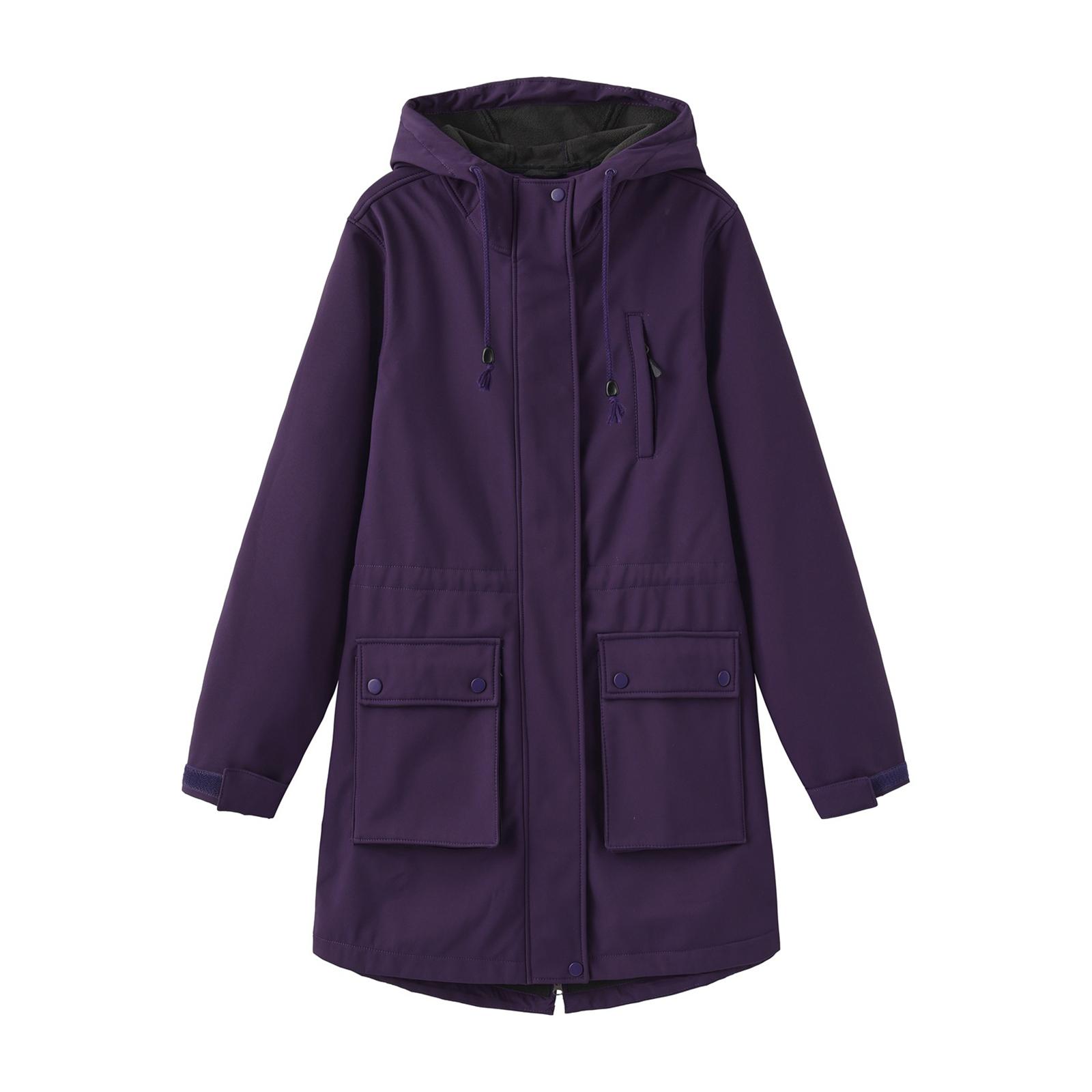 Women s Fashionable Casual Color Long Sleeved Pocket Jacket Hooded Coat Windbreaker XL