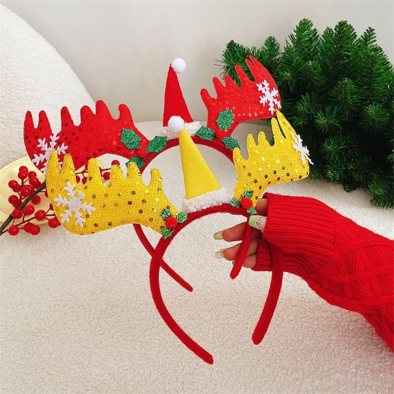 6 Pc Festival Glowing Hair Bands With Build In LED Lights For Christmas Parties Family Gatherings And Event