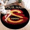 Galatasaray S Custom Name Round Area Rug,Carpet Rug for Living Room Bedroom Sofa Playroom Decor,Non-slip Floor Mat