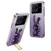 For vivo X80 5G Case Glitter Powder PC+TPU Phone Cover with Pull-out Kickstand