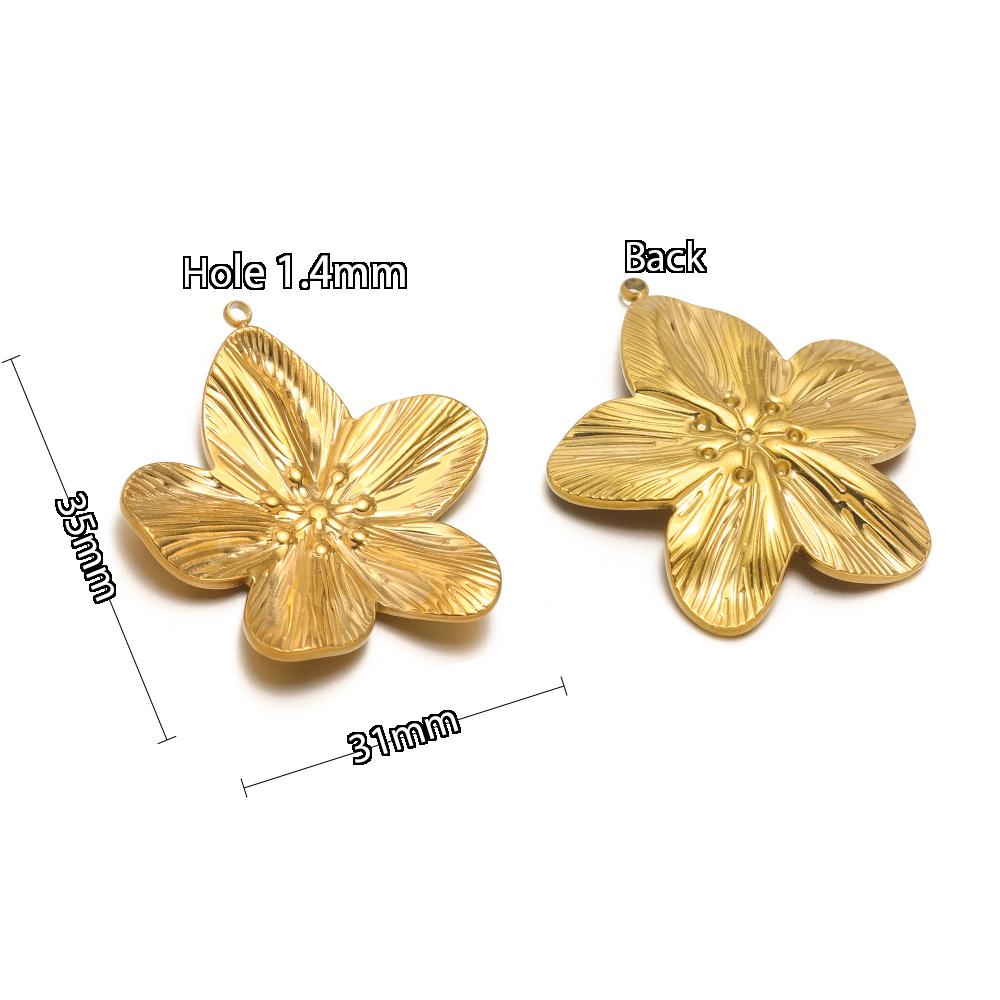 5Pcs Stainles Steel Face Sun Flower Gold Charms for DIY Hiphop Necklace Pendants Supplies Jewelry Findings Women Earrings Making