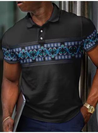 Vintage Race Style Men's Polo Shirt Fashion Summer Short Sleeve 3D Printed Polo Shirt Trend Street