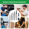 Schraubenausdreher Set Ausgedrehte Schraubenentferner Kit 6 Teile Professionell Easy Out Mutternentfernung Schreinerwerkzeug Für Künstler Hobbybastler