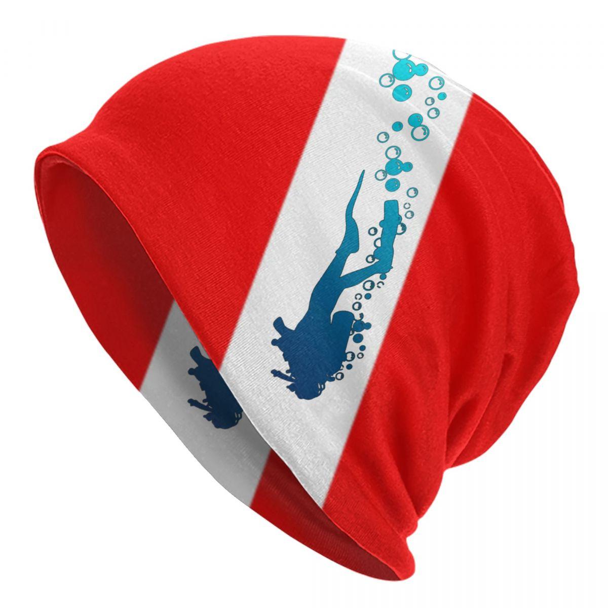 

2023 Спортивні аксесуари для підводного плавання Skullies Caps Жіночі унісекс Scuba Dive Flag Merch Шапка-біні Капелюх Подарунки для дайверів під водою One Size