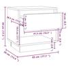 Nightstand White 45 x 34 x 44 cm Engineered Wood