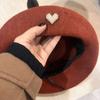 Retro Winter Wool Berets Hat Heart Shape Felt Berets Fashion French Artist Hat  Lady