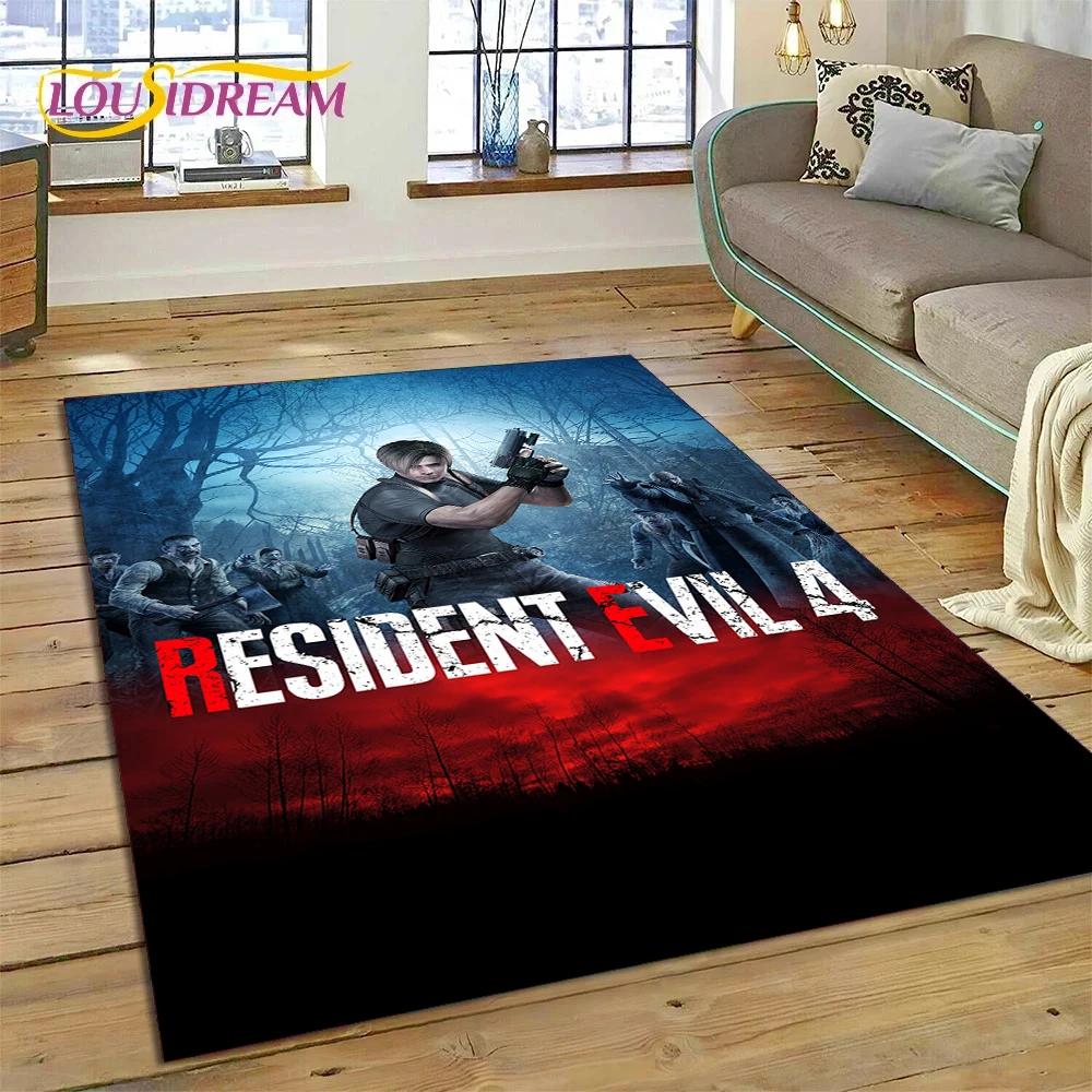 3D Horro Games R-Resident Evil Gamer Carpet Rug for Bedroom Living Room Home Sofa Decoration,Child Game Large Decor Floor Mat