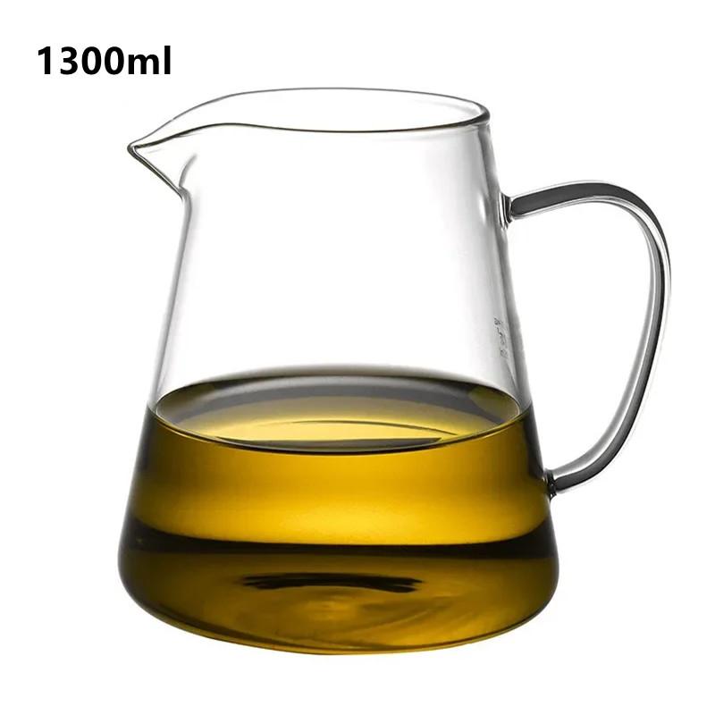 Hitzebeständiger Klarer Glas-Teekrug, Quadratisches Kreatives Chinesisches Tee-Set-Zubehör, Chahai, Milchglas-Kaffeekanne, Wasserkanne