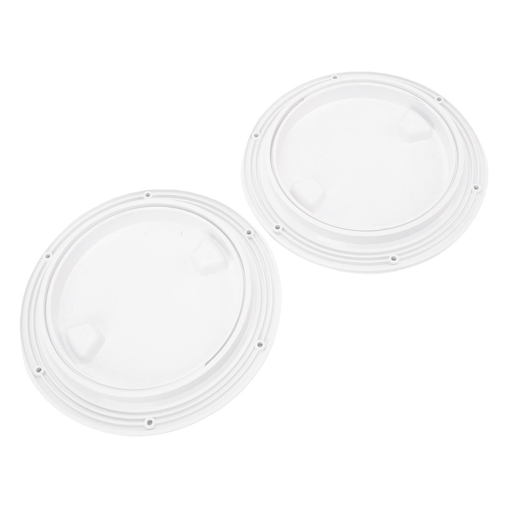 2PCS 8 Inch Deck Plate Round with Detachable Cover Antislip Excellent Rubber Sling Inspection   Cover for Marine Yachts Boat